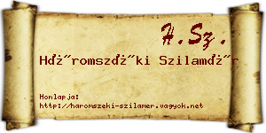 Háromszéki Szilamér névjegykártya